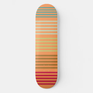 Oranje retro strepen persoonlijk skateboard