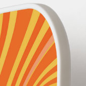 Oranje retro twirl monogram pickleball paddle (Links Detail)