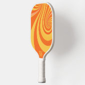 Oranje retro twirl monogram pickleball paddle (Links)