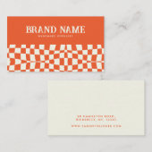 Oranje retro vet plezier visitekaartje (Voorkant / Achterkant)