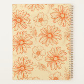 Oranje Retro Y2K bloempatroon Planner (Achterkant)