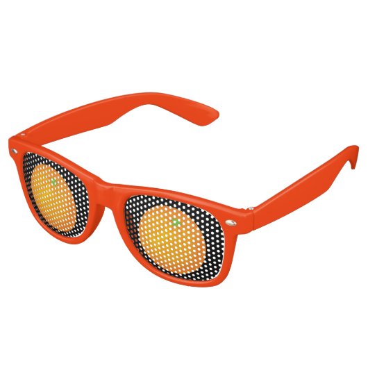 Oranje Retro Zonnebril (Gekanteld)