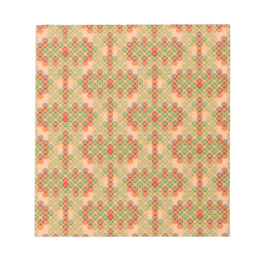 Oranje retropatroon notitieblok (Voorkant)