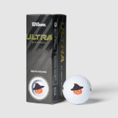 Oranje retropompoen golfballen (Verpakking)