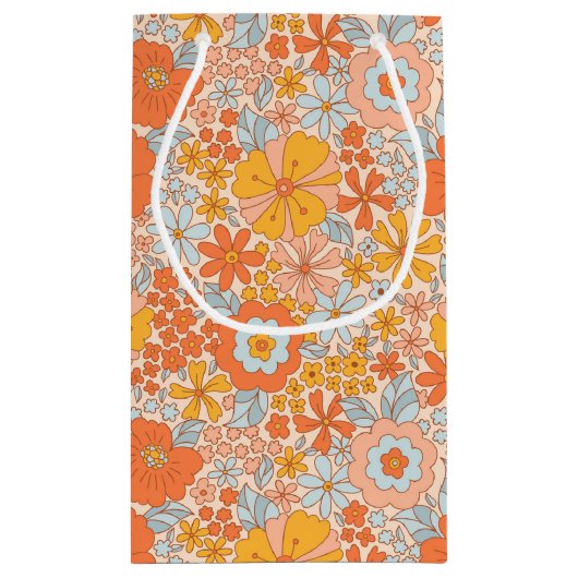 Oranje retrorventilator klein cadeauzakje (Achterkant)