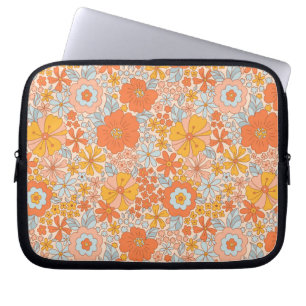 Oranje retrorventilator laptop sleeve