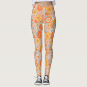 Oranje retrorventilator leggings (Voorkant)