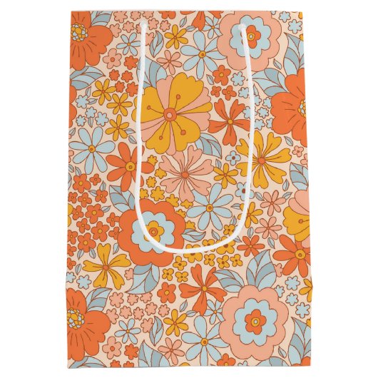 Oranje retrorventilator medium cadeauzakje (Achterkant)