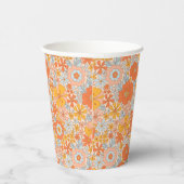 Oranje retrorventilator papieren bekers (Rechts)