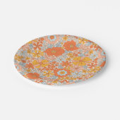 Oranje retrorventilator papieren bordje (Gekanteld)