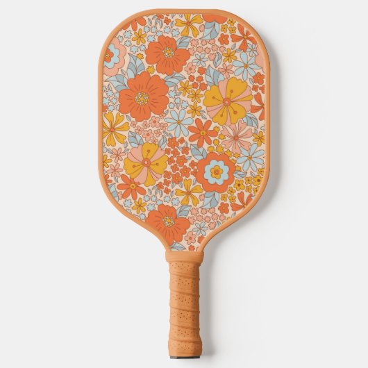Oranje retrorventilator pickleball paddle (Voorkant)