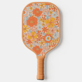 Oranje retrorventilator pickleball paddle (Achterkant)