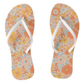 Oranje retrorventilator teenslippers (Voetbed)