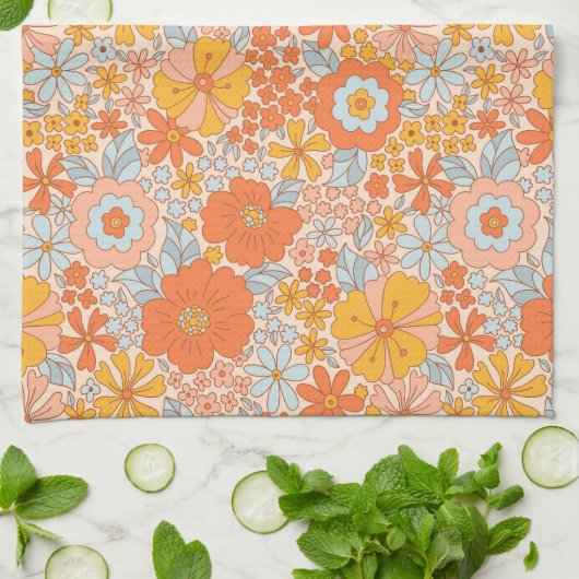 Oranje retrorventilator theedoek (Gevouwen)