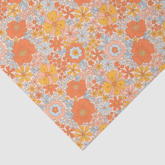 Oranje retrorventilator tissuepapier (Detail)