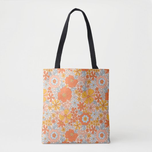 Oranje retrorventilator tote bag (Voorkant)