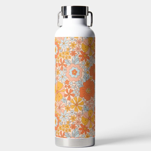 Oranje retrorventilator waterfles (Voorkant)