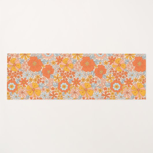 Oranje retrorventilator yogamat (Voorkant (horizontaal))