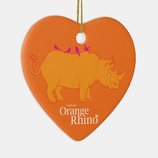 Oranje Rhino Ornament (Rechts)