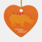 Oranje Rhino Ornament (Voorkant)