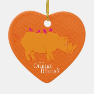 Oranje Rhino Ornament