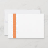 Oranje ribbenroze rivierkleurendrukkaarten voor RS RSVP Kaartje (Achterkant)