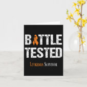 Oranje Ribbon Leukemie Awareness Byttle Getest Kaart (Gele Bloem)
