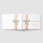 Oranje Rigbon Diamond Bow Wedding Guestbook Gastenboek (Volledig)