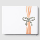 Oranje Rigbon Diamond Bow Wedding Guestbook Gastenboek (Achterkant)