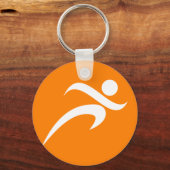 Oranje rijden; looppas sleutelhanger (Voorkant)