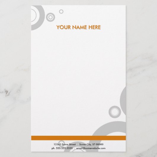 oranje ringen briefpapier (Voorkant)