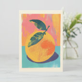 Oranje Risograph Kaart (Staand voorkant)