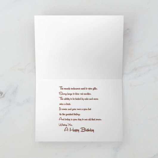 Oranje Robot Birthday Kaart (Binnen)