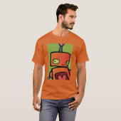 Oranje Robot die naar jou kijkt T-shirt (Voorkant volledig)