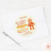 Oranje Robot Food Allergie Alert Stickers (Envelop)