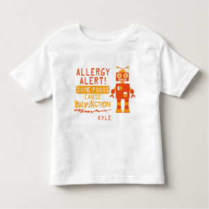 Oranje Robot Food Allergy Alert Shirt