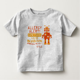 Oranje Robot Food Allergy Alert Shirt