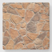 Oranje Rock Wall Square onderzetter (Voorkant)