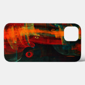 Oranje Rode Blauwe Abstracte Kunst Case-Mate iPhone Case (Achterkant (horizontaal))