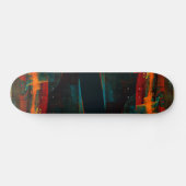 Oranje Rode Blauwe Abstracte Kunst Persoonlijk Skateboard (Horizontaal)
