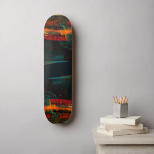 Oranje Rode Blauwe Abstracte Kunst Persoonlijk Skateboard