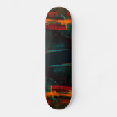 Oranje Rode Blauwe Abstracte Kunst Persoonlijk Skateboard (Voorkant)