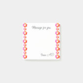 Oranje rode bloem post-it® notes (Voorkant)