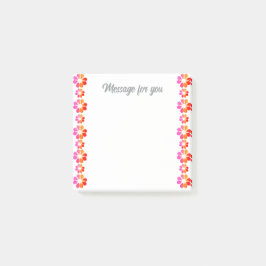 Oranje rode bloem post-it® notes