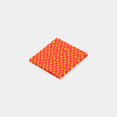 Oranje rode Checkerboard Vibrant geruit patroon Post-it® Notes (Schuin)