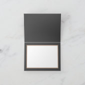 Oranje Rode Dahlia - Grijze achtergrond Dank je Kaart (Binnen)