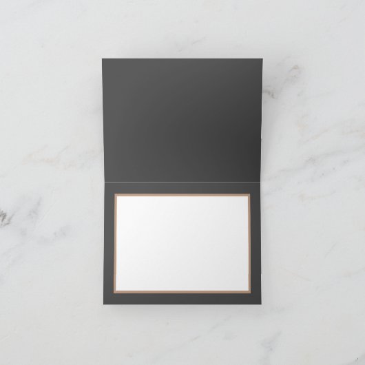 Oranje Rode Dahlia - Grijze achtergrond Dank je Kaart (Binnen)