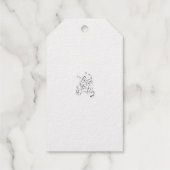 Oranje Rode decoratieve ontwerp Cadeaulabels (Achterkant)