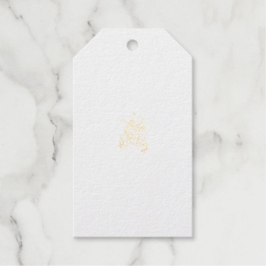 Oranje Rode decoratieve ontwerp Cadeaulabels (Voorkant)