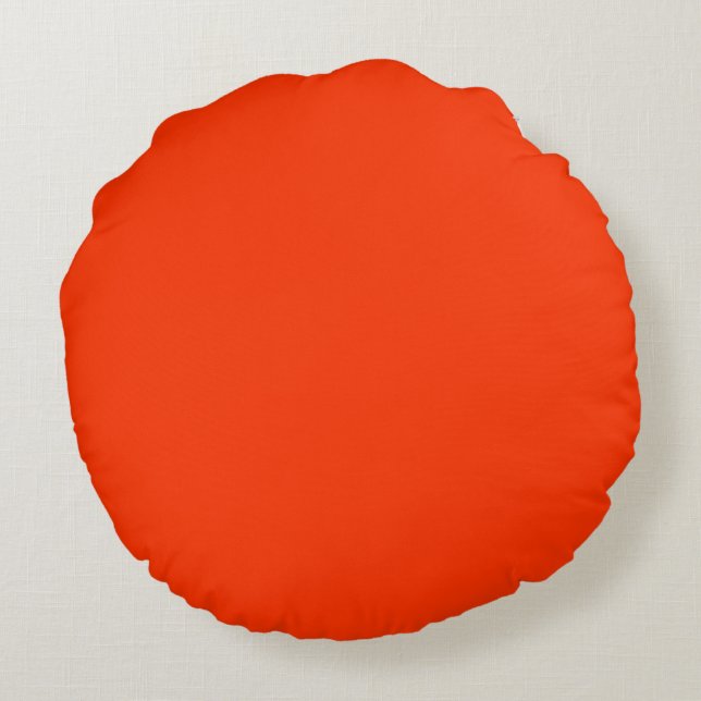 oranje rode effen effenkleurige kussen (Achterkant)